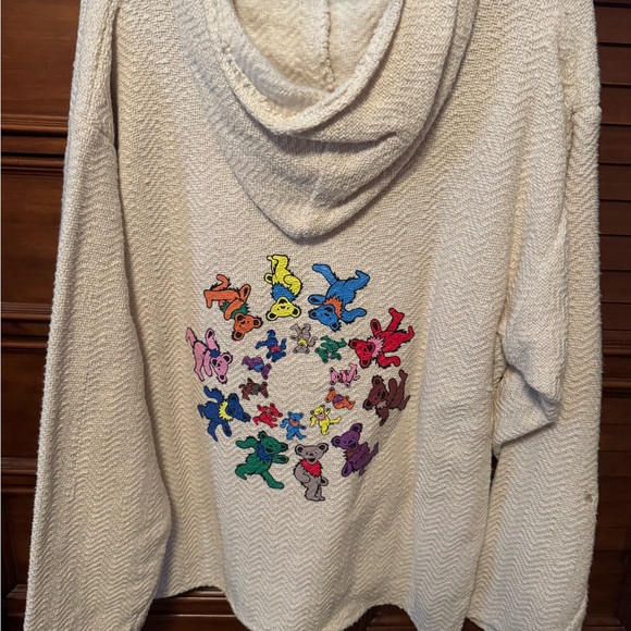Vintage Grateful Dead Cream Sweater with Red Bear - Picture 2 of 3